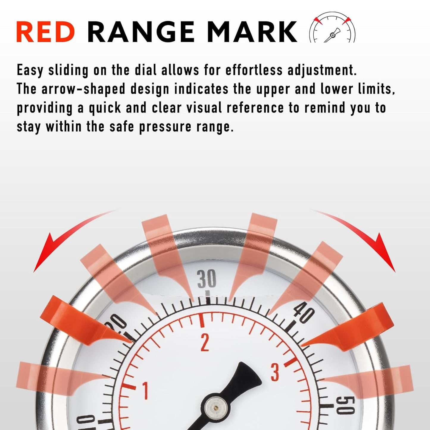 0 to 30 Psi Pressure Gauge, Glycerin Liquid Filled, 2.5 inch Dial, 1/4" NPT Lower Mount, Stainless Steel Case, for Water Tank, Pool Sand Filter, Coolant, CO2, Oil, Gas, Low Pressure Test