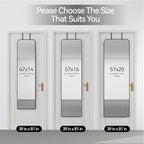 SCWF-GZ 57x20 Door Hanging Full Length Mirror, Floor or Wall Mounted Metal - Image 8