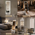Kosmonia 65x24 Full Length Mirror, Dimmable 3 Color LED Light w/Light Memory - Image 8
