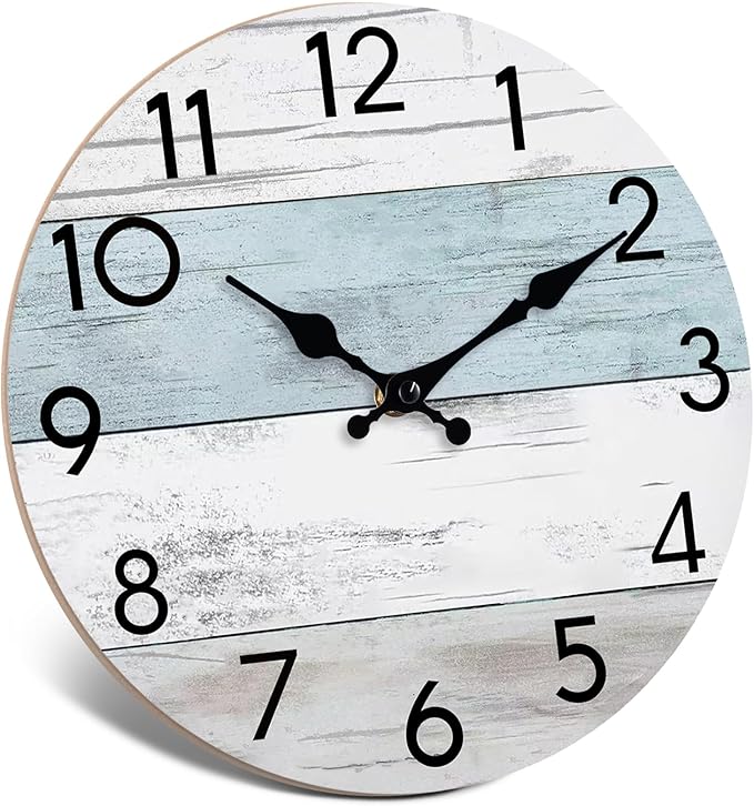 KECYET Wall Clock Silent Non-Ticking Wooden Clocks Battery Operated 16 Inch by KECYETWALLCLOCK