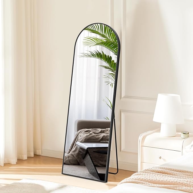 Sweetcrispy 59"x16" Arched Full Length Mirror, Leaning or Standing Full Body - Image 3