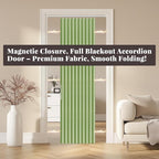 AJAZZ 100% Blackout Magnetic Door Curtain Accordion Doors Interior Folding - Image 7