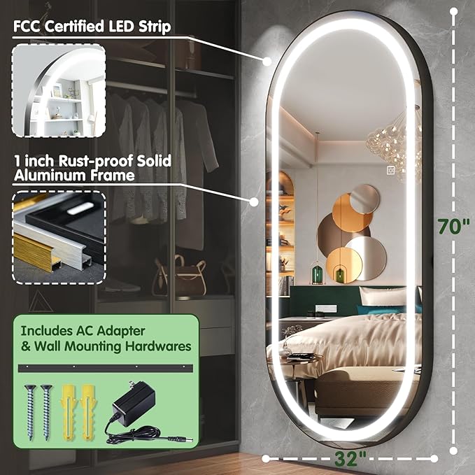 FENNIO 71" x 32" Large Wall Mounted Mirror - Image 6