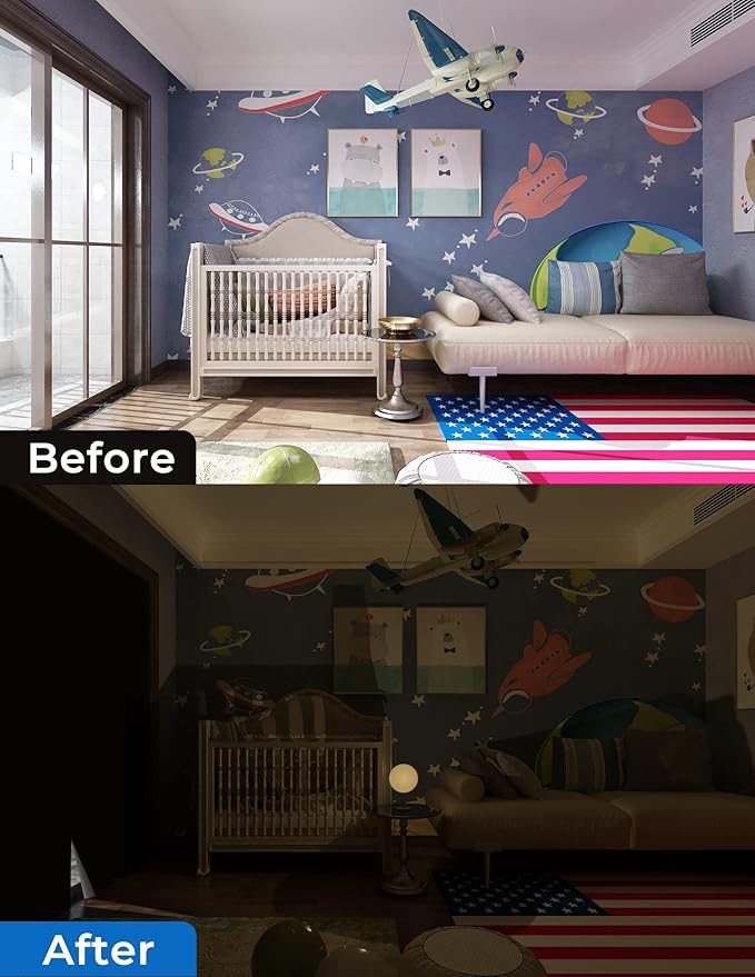 Sumobaby Blackout Curtains for Bedroom Portable 42"x63", No Drill Blackout - Image 6