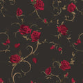 FLFK Gothic Rose Floral Wallpaper Peel and Stick 16in x 64in Wall Paper by FLFK