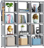Mavivegue Book Shelf, 12 Cube Storage Organizer, DIY Bookcase, Metal Cube by Mavivegue