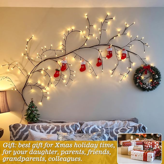 GOESWELL Smart Vine Light for Room Decor: 7.5ft 144 LEDs Music Timer Dimmable - Image 6