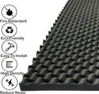 2 PCS Acoustic Panels, High Density Fireproof Noise Cancelling Foam Studio Foam - Image 2