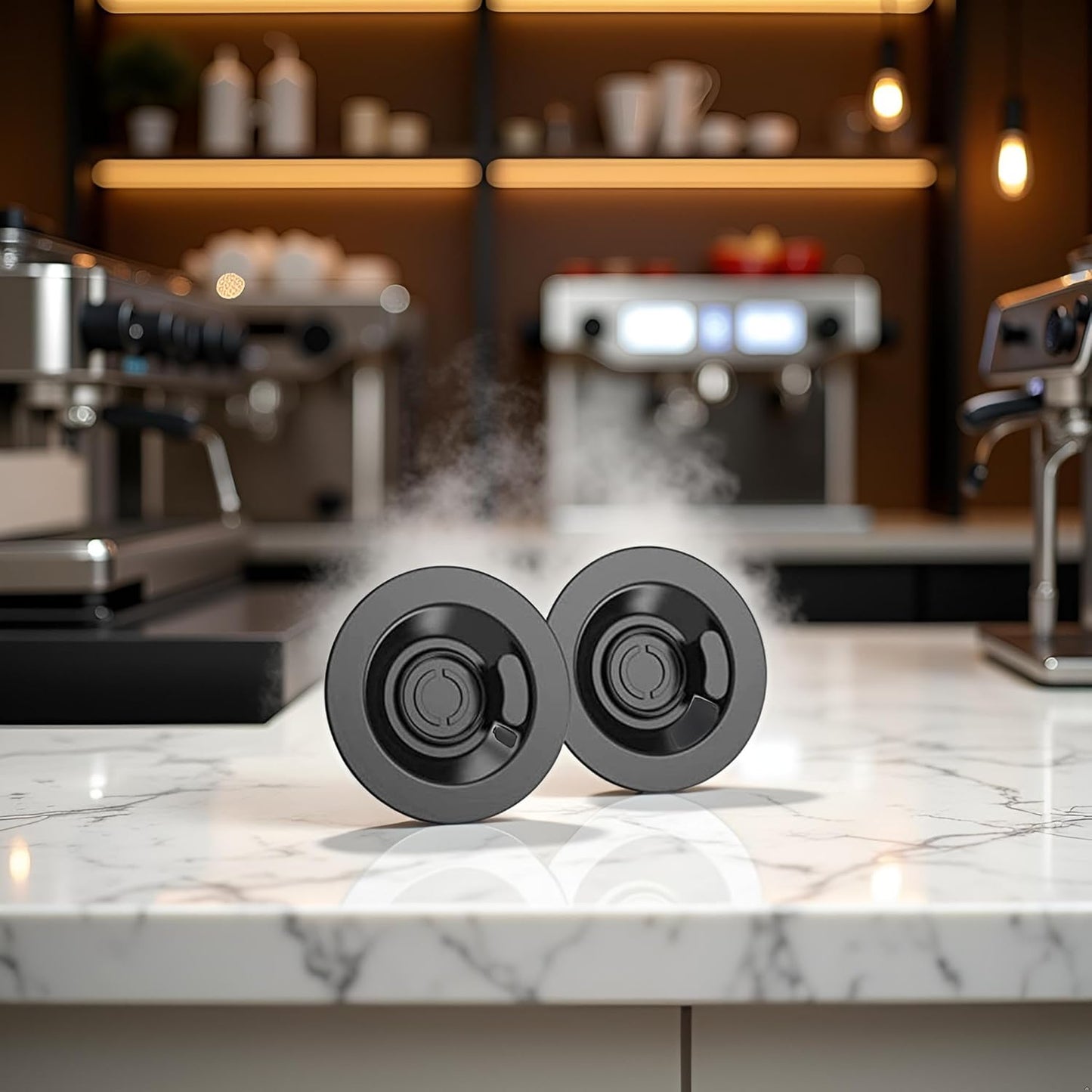 2Pcs Black Espresso Cleaning Disc for Select Espresso Machines,Accessories for Espresso Machine,Backflush Disc for Espresso Makers Comparable to Part Rubber Disks,Home and Kitchen (54mm)