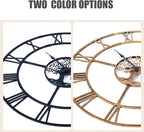 48 Inch Large Wall Clock for Living Room– Black Metal Clock - Image 7