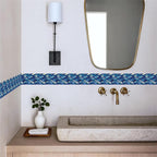 Blue Wave Wallpaper Border 196x4 Inch Peel and Stick Wall Border Self Adhesive - Image 3
