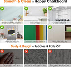 Chalkboard Wallpaper Peel and Stick, 35.4"x118.1" Blackboard Contact Paper Self - Image 8