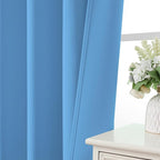 CUCRAF Light Blue Blackout Curtains Customize, Rod Pocket Room Darkening Curtain - Image 6