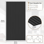 RITOLLO 8-Pack PVC Slat Wall Panels - Image 2