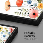 KISSFOX Framed Colorful Wildflower Canvas Wall Art Set Of 3 Flowers Pictures - Image 5