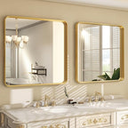 30"x 30" Gold Bathroom Mirror - Image 3