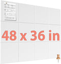 MaxGear Large Cork Board for Wall 48" x 36" White Bulletin Board, 12 Pack Felt by MaxGear
