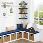 Forbena Black Floating Corner Bookshelf - Image 5