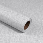 Light Grey Grasscloth Peel and Stick Wallpaper, Vintage Textured Contact Paper by MANONIRIA