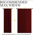 NICETOWN 2 Panels Blackout Curtains, Rod Pocket Window Curtains Room Darkning - Image 3
