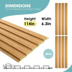 OUZUGIE WPC Acoustic Slat Wall Paneling, Living Room, TV Background, Study Room - Image 3