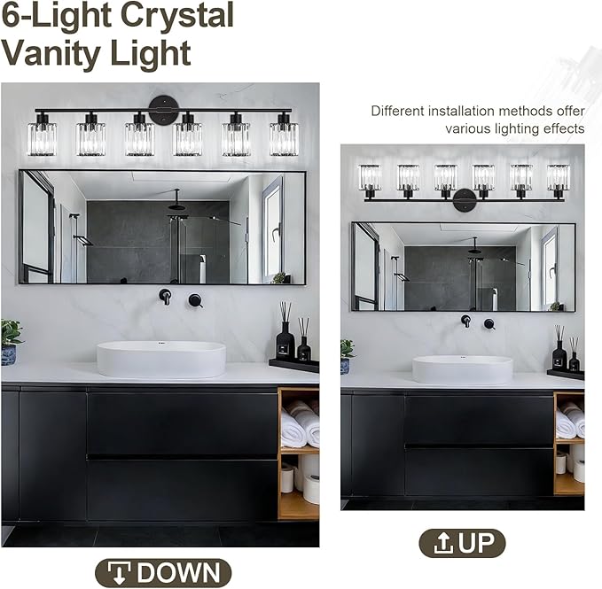 Crystal Bathroom Light Fixtures, Bathroom Lighting Fixtures Over Mirror - Image 5