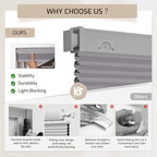 Grandekor No Drill No Tools Cordless Cellular Shades, 27.5" W x 64" H, UV - Image 5