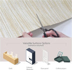 Ansehan Grasscloth Textured Wallcovering W1311 Oxford, Non Prepasted Natural - Image 8