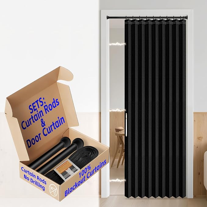 AJAZZ Blackout Sliding Door Curtains by AJAZZ