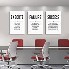 Framed Canvas Wall Art Success Quote, Office Wall Art, Positive Motivational - Image 7