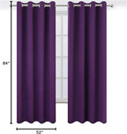 LEMOMO Purple Blackout Curtains 52 x 84 Inch Length/Set of 2 Curtain - Image 10