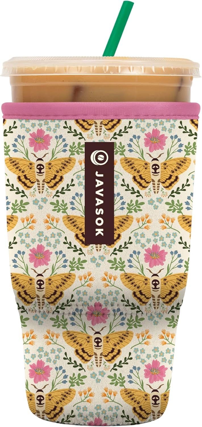 Sok It JavaSok Iced Coffee & Cold Soda Insulated Neoprene Cup Sleeve (Metamorphosis, Large: 30-32oz)