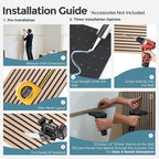 AKUMAX 4 Pack Wood Panels-3D Slat Wall Panelling - Image 7