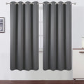 LEMOMO Grey Blackout Curtains/52 x 72 Inch/Set of 2 Panels Thermal Insulated by Lemomo