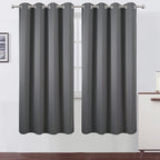 LEMOMO Grey Blackout Curtains/52 x 72 Inch/Set of 2 Panels Thermal Insulated by Lemomo