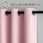 IGEMAEVE Blush Pink Curtains 108 Inch Length 2 Panels Set, Light Filtering - Image 3