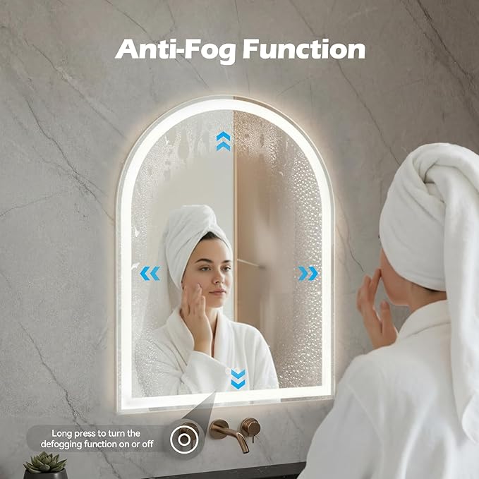 Sweetcrispy 20“×28” LED Bathroom Backlit Mirror - Image 3
