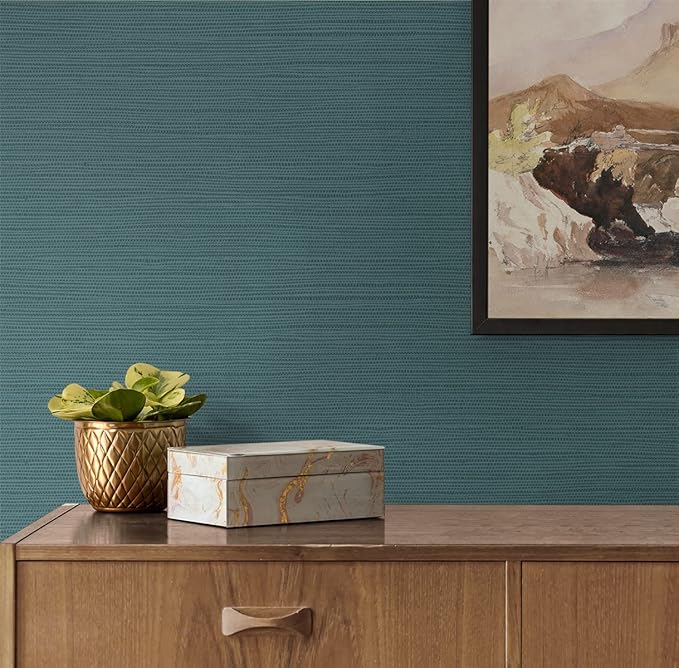 NextWall Faux Grasscloth Paintable Peel and Stick Wallpaper - Image 4