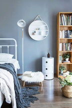 Safiyya Blue Peel and Stick Wallpaper Grey Blue Contact Paper Decorative - Image 4