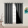 Yakamok Dark Grey 100% Blackout Curtains 54 Inch Length, Heat and Full Light by Yakamok