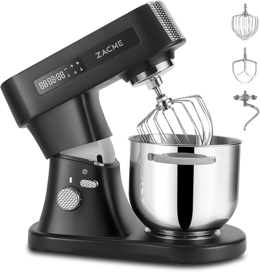 ZACME 7.4QT Household Stand Mixer 800W with Aluminum Die Casting Mixers Kitchen Electric Stand Mixer Metal Dough Mixer with Stainless Steel 7L Bowl, Dough Hook, Whisk and Beater