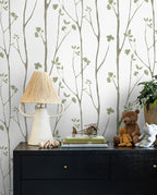 Timeet Peel and Stick Wallpaper Green Leaf Wall Paper Boho Floral Contact Paper - Image 9