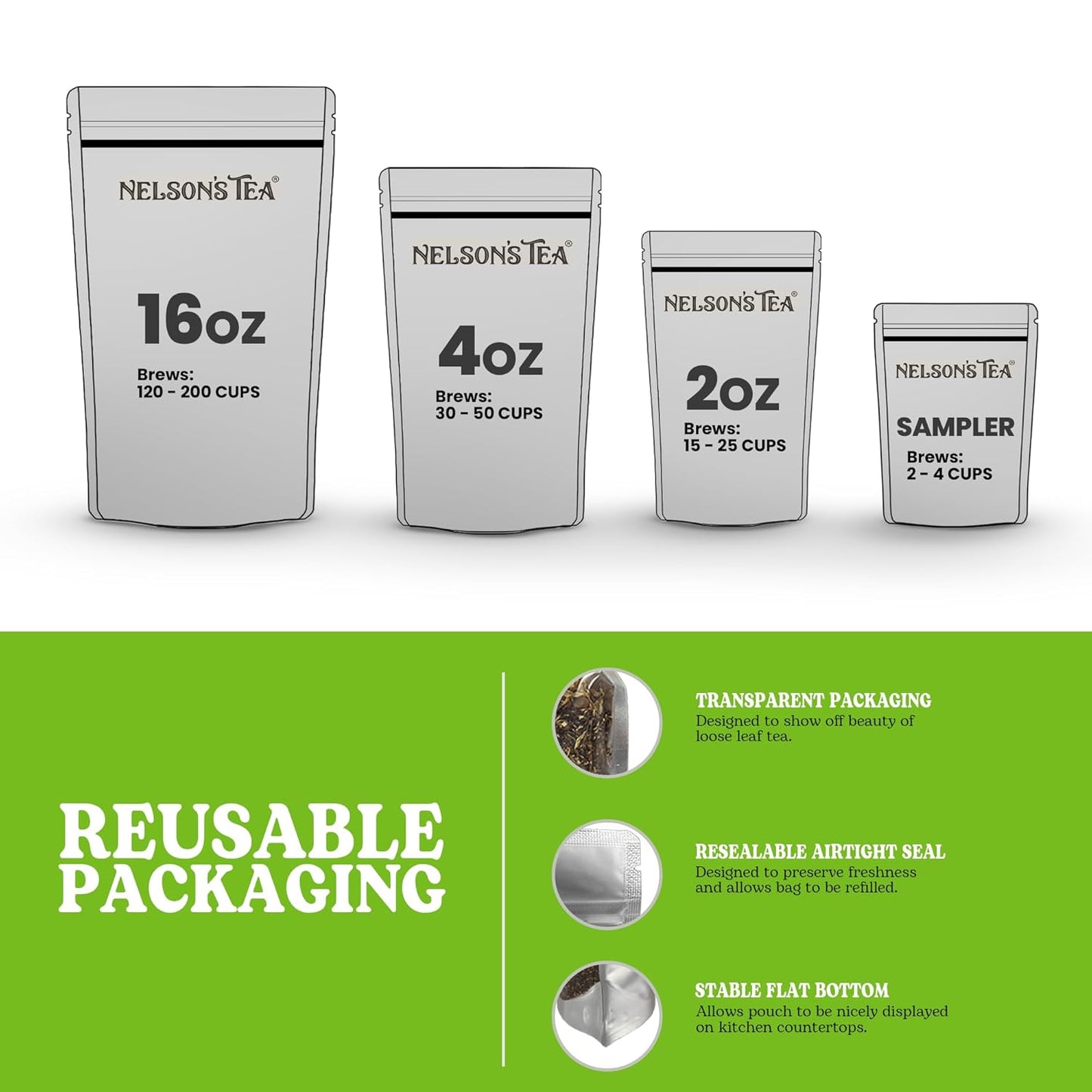 Nelson's Tea Really Root Beer - Sarsaparilla Root Herbal Loose Leaf Tea; Blend of Flavors like Sarsaparilla, Sassafras Burdock, and More! - 2 oz