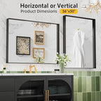 36”x 30” Black Bathroom Mirrors - Image 5