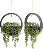 Floweroyal 2pcs Artificial Succulents Hanging Plants 12.2'' Fake String of by FloweroyalCrafts