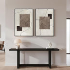 Framed Neutral Abstract Wall Art - Image 8