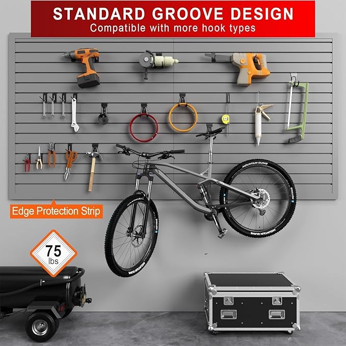 4'H x 4'W Slatwall Panel Garage Wall Organizer - Image 4