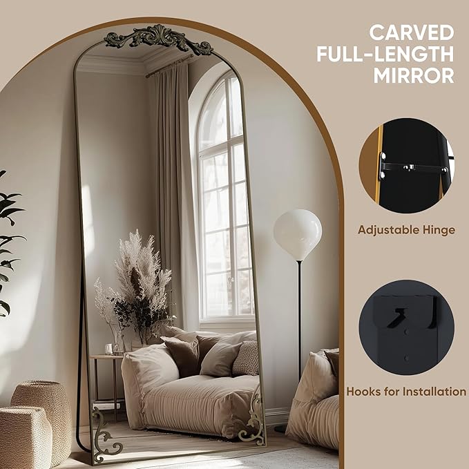 Antok Arched Full Length Mirror, Full Body Mirrors - Image 5