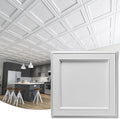 WOWSTAR 12-Pack 24"x24" Drop Ceiling Tiles, Waterproof Glue up Ceiling Panels by WOWSTAR