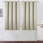 LEMOMO Light Beige Blackout Curtains/52 x 45 Inch Length Kids Curtains/Set of 2 by Lemomo